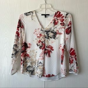 White House Black Market Petite Floral Blouse
